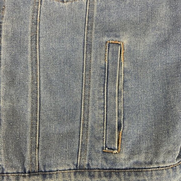 Mac Tools Denim Trucker Jacket Mens L Embroidered Racing Auto Mechanic Style - Picture 6 of 9